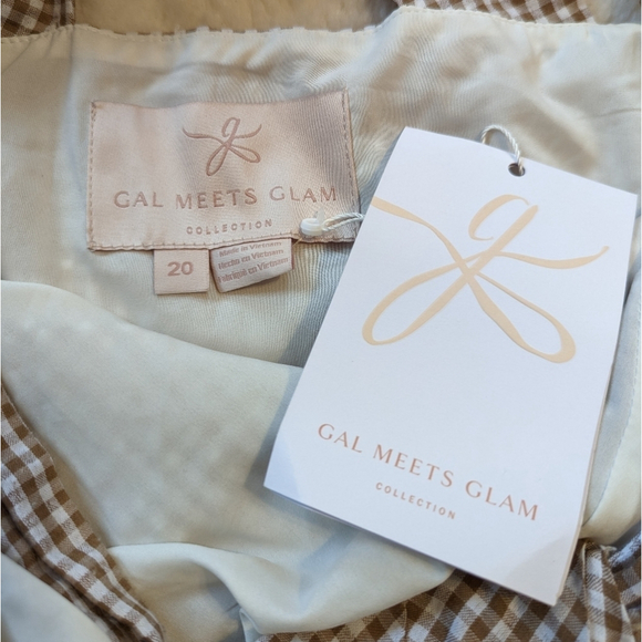 GAL MEETS GLAM Alma Two- Color Gingham Halter Neck Dress 20 - Picture 10 of 15